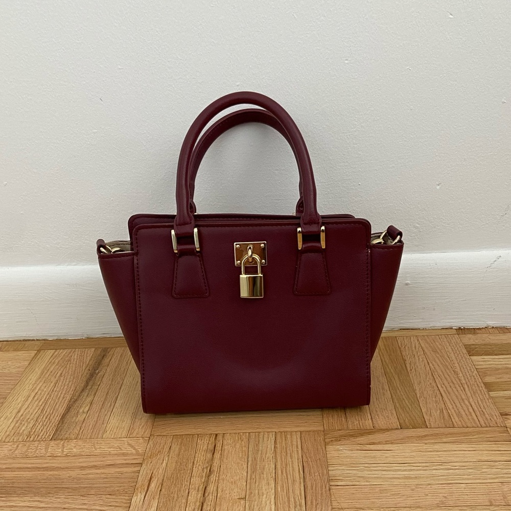 Angela Roi Sunday Mini Red Bordeaux Crossbody Bag